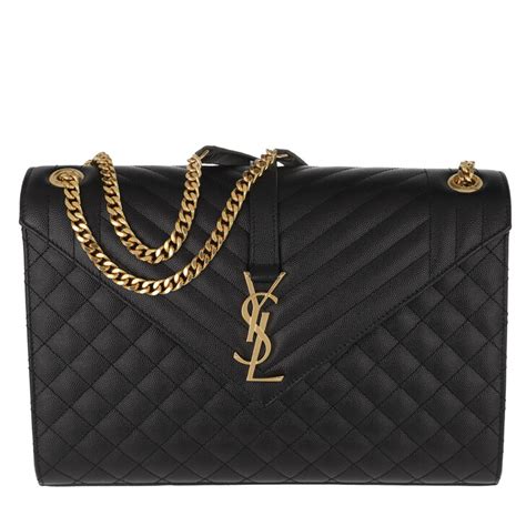 black YSL bag with chain